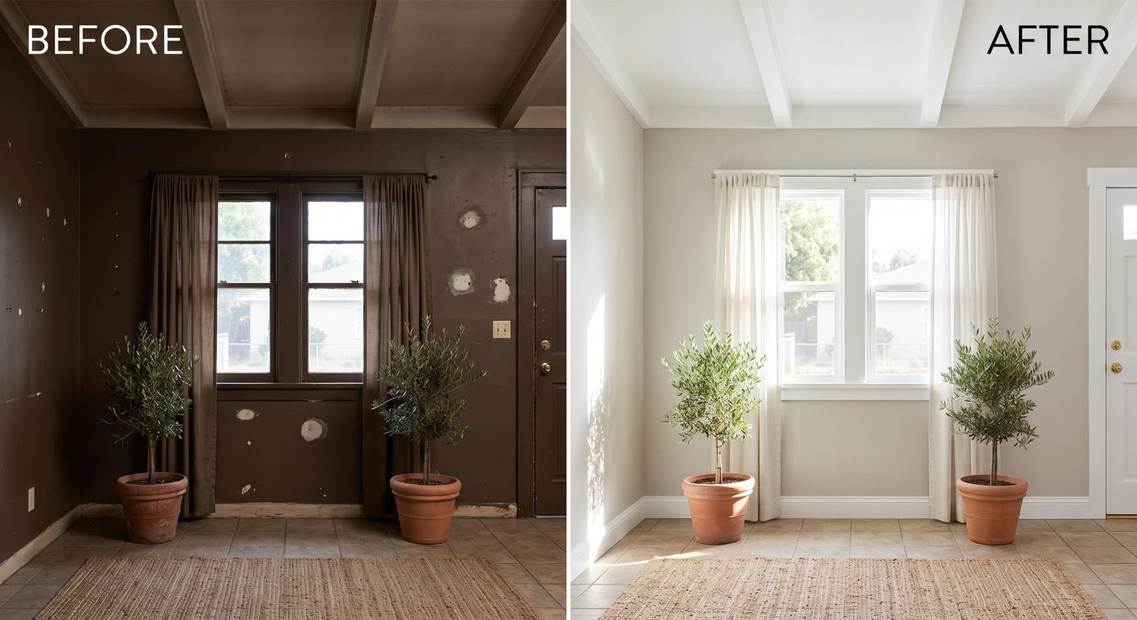 Home painting project in Lewisville